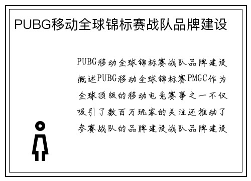 PUBG移动全球锦标赛战队品牌建设